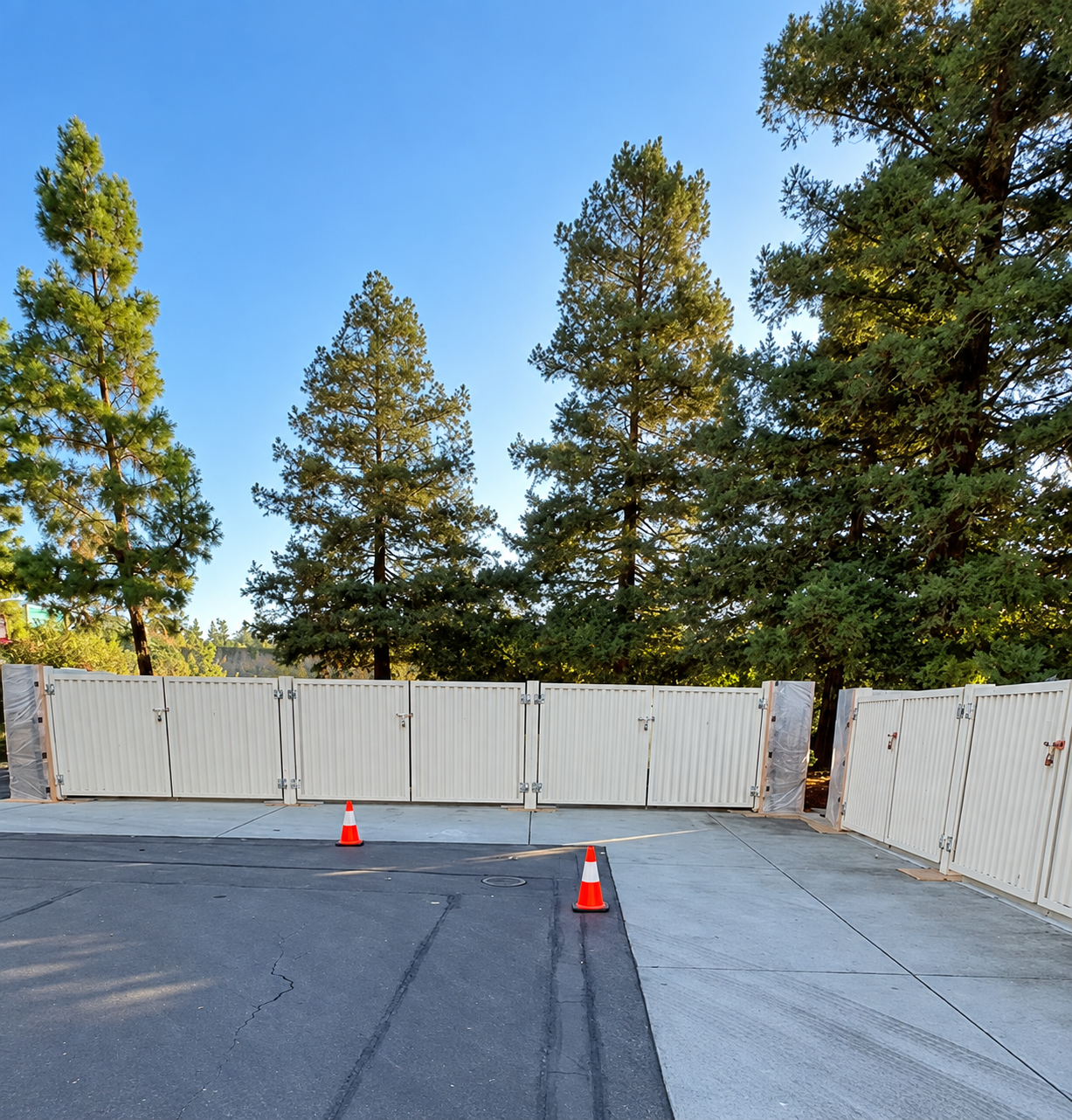 Exterior fence before painting